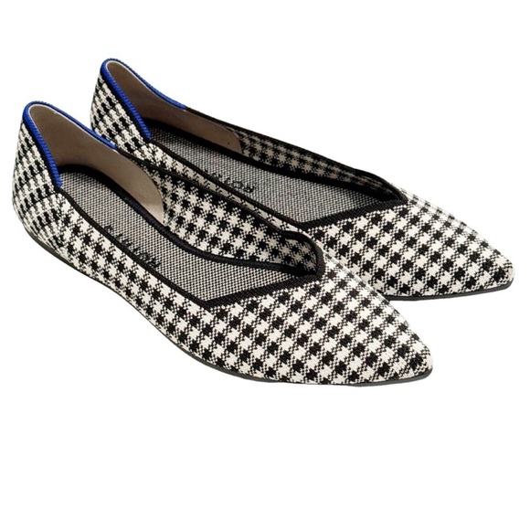 Rothy’s Picnic Point Flat Gingham Black and Whitr Size 11 - Picture 7 of 7